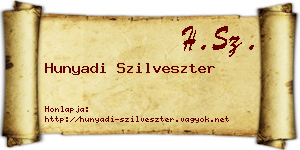 Hunyadi Szilveszter névjegykártya